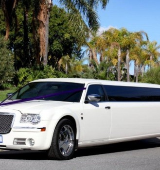 White Chrysler limo Hire Melbourne